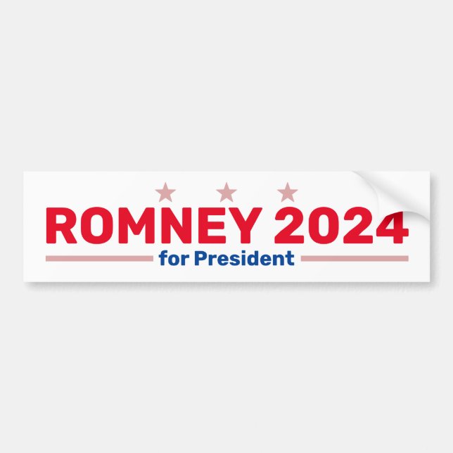 Autocollant de pare-chocs Romney 2024 (Devant)