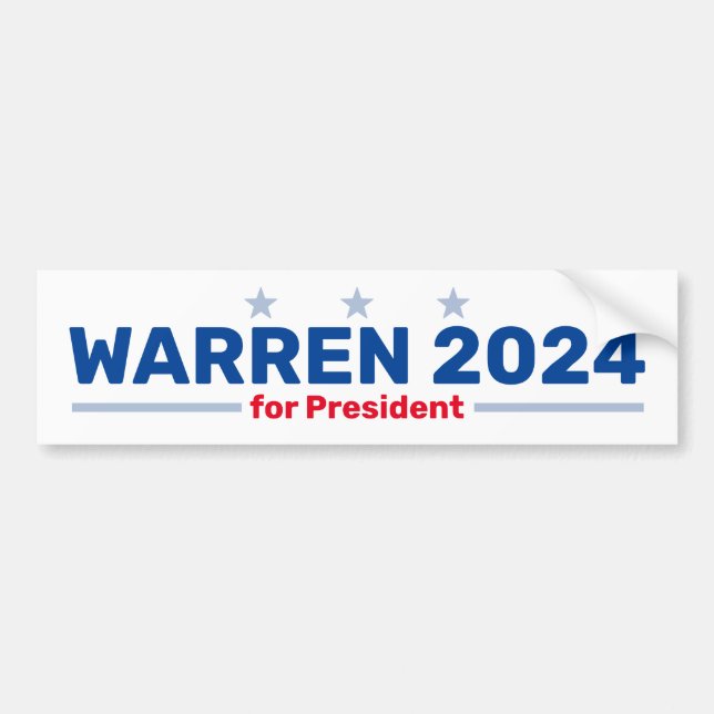 Autocollant de pare-chocs Warren 2024 (Devant)