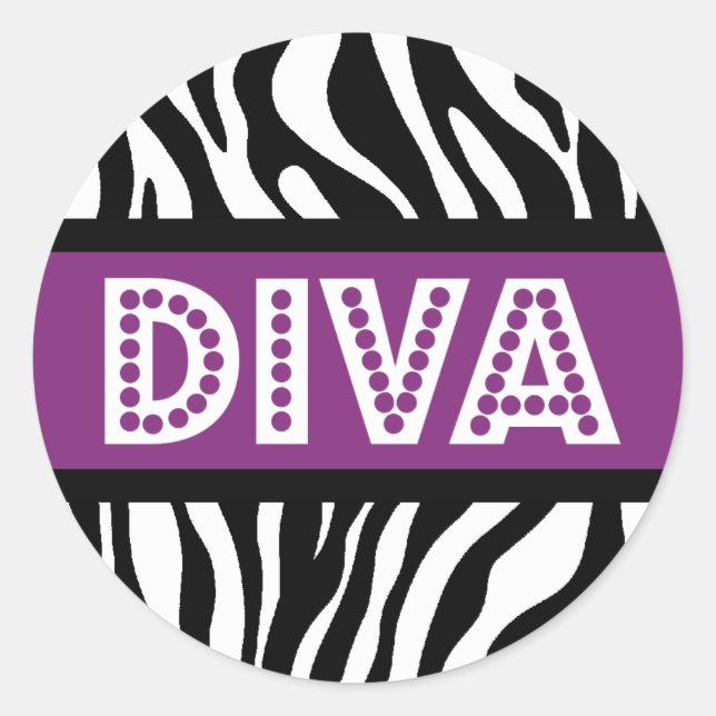 Autocollant de partie de typographie DIVA Purple & (Devant)
