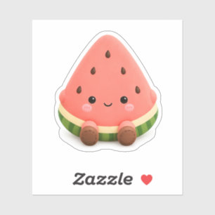 Autocollant de pastèque Kawaii Mignon