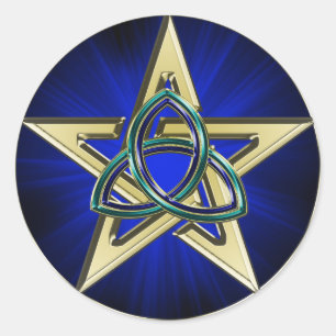 Autocollant de pentagone étoilé de Triquetra
