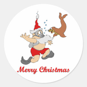 Autocollant de Père Noël de scaphandre