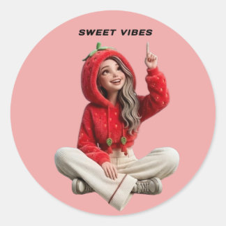 Autocollant de personnage de sweat à capuche frais