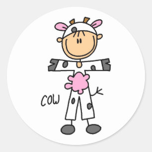 Autocollant de personnage en bâton en costume de v