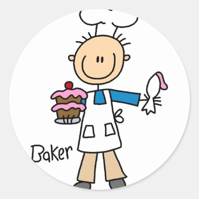 Autocollant de personnage en bâtonnet de boulanger (Devant)