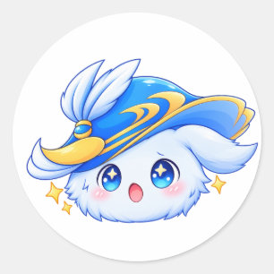 Autocollant de personnage magique bleu
