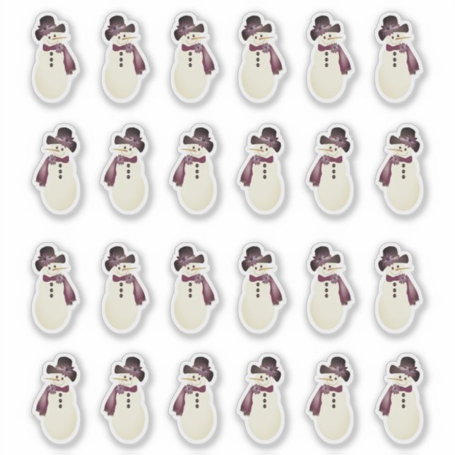 Autocollant de petit bonhomme de neige (Devant)