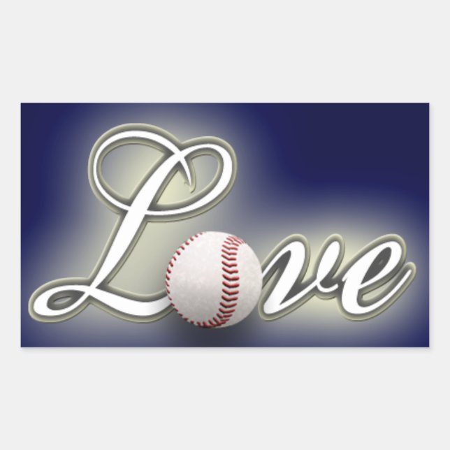 Autocollant de photo de baseball d'amour (Devant)
