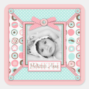 Autocollant de photo de fille d'ours d'ours