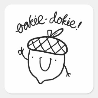 Autocollant de pistolet Oakie Dokie Cute Acorn