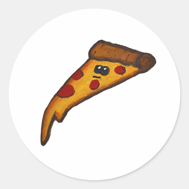Autocollant de pizza ronde (Devant)