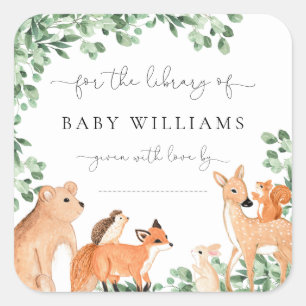 Autocollant de plaque de livre blanc Animaux de la