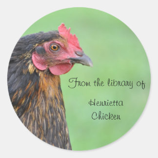 Autocollant de plaque de poulet noir