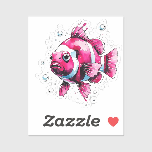 Autocollant de Poisson (Feuille)