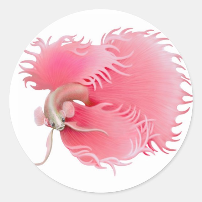 Autocollant de poisson Red Betta Splendens (Devant)