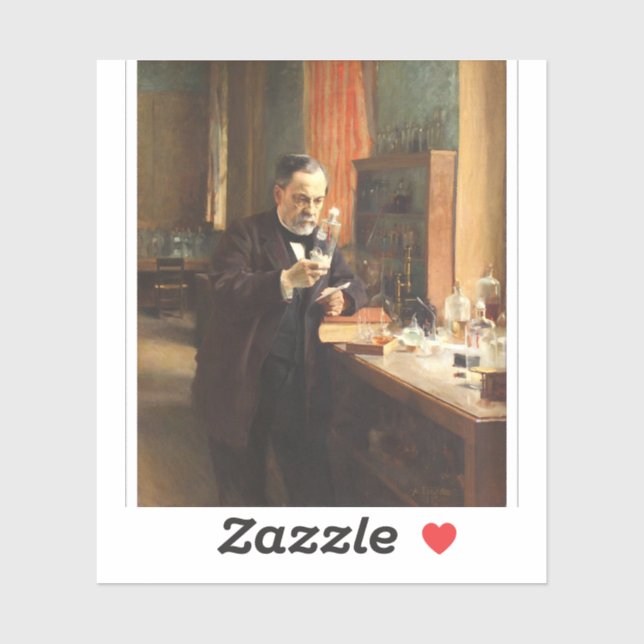 Autocollant de portrait de Louis Pasteur — Albert  (Feuille)