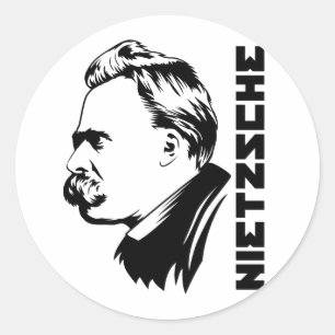 Autocollant de portrait Frederich Nietzsche