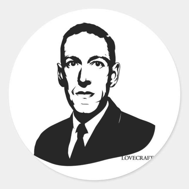 Autocollant de portrait HP Lovecraft (Devant)