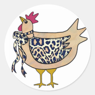 Autocollant de poulet de pays