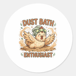 Autocollant de poulet drôle amateur de bain de pou