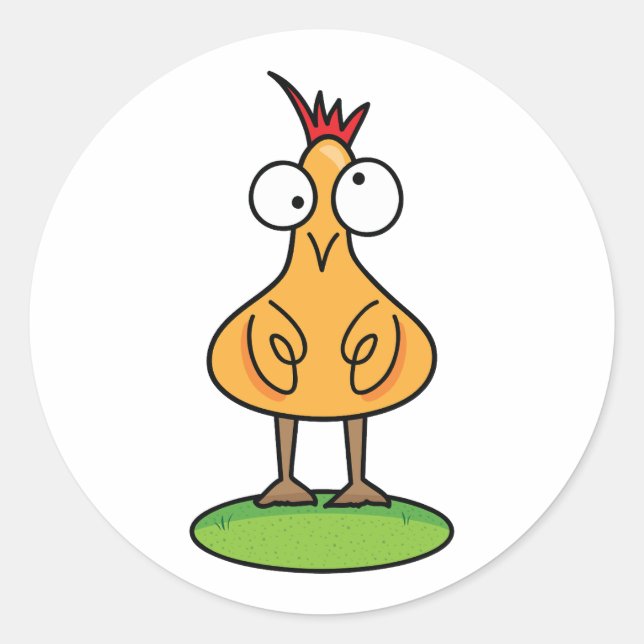 Autocollant de poulet original | Art d'animaux de  (Devant)