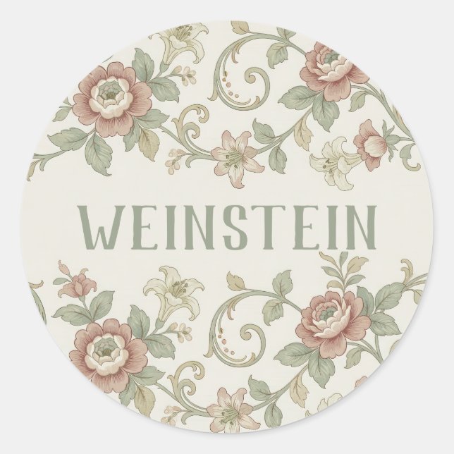 Autocollant de Pourim feuille vintage (Devant)