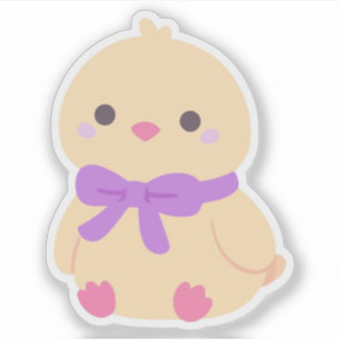 Autocollant de poussin bébé Kawaii mignon avec un