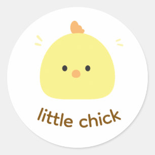 Autocollant de poussin mignon
