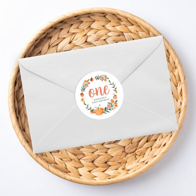 Autocollant de premier anniversaire doux comme une (Créateur téléchargé)