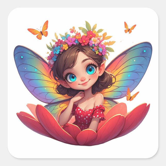 ✨ Autocollant de princesse fée rose pour filles et (Devant)