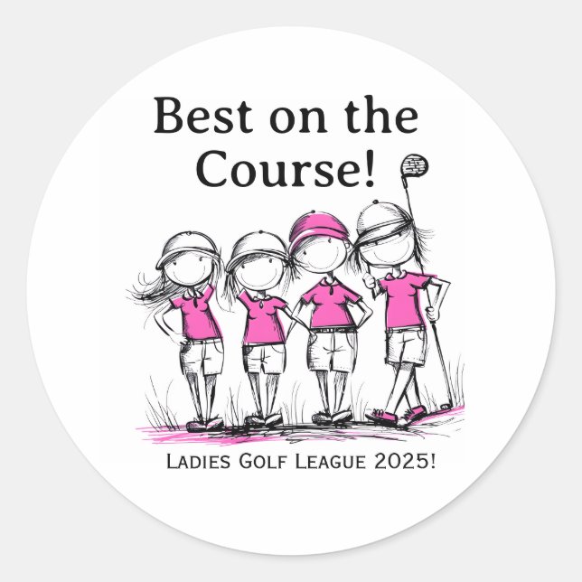 Autocollant de prix de ligue de golf dames personn (Devant)