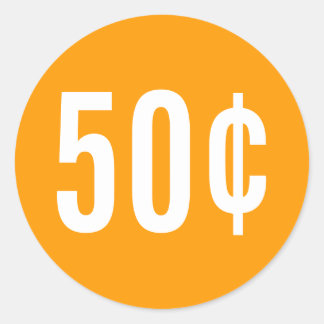 Autocollant de prix orange personnalisé