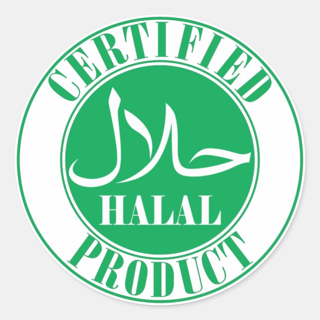 Autocollant de produit Halal certifié – La Halal i (Devant)