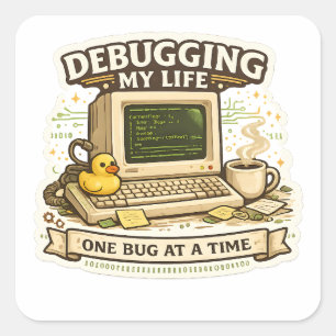 Autocollant de programmation drôle pour débugger m