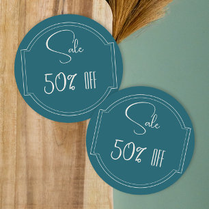 autocollant de promotion de magasin bleu essence