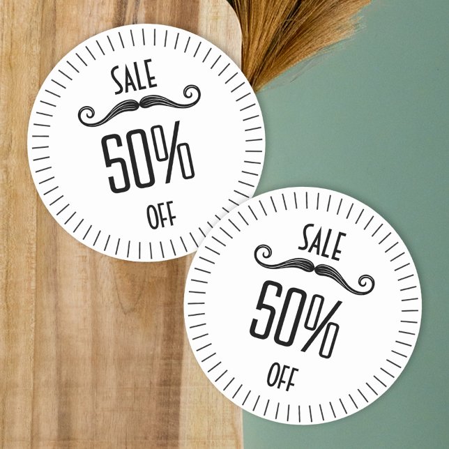 Autocollant de promotion de magasin noir unique (Créateur téléchargé)