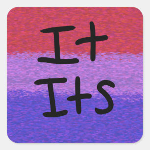 Autocollant de pronoms bisexuels it/its
