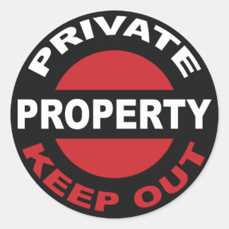 Autocollant de propriété privée