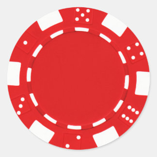 autocollant de puce de pokerchip rouge