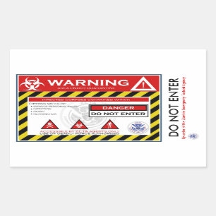 Autocollant de quarantaine de zombi