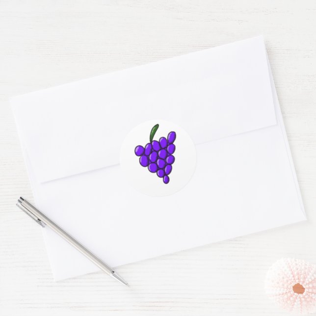 Autocollant de raisins personnalisable (Enveloppe)