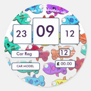 Autocollant de rappel de taxe automobile britanniq