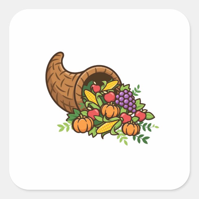 Autocollant de récolte d'automne Cornucopia (Devant)
