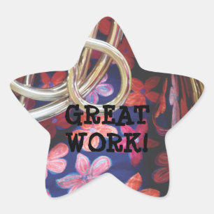 Autocollant de récompense de cor de harmonie