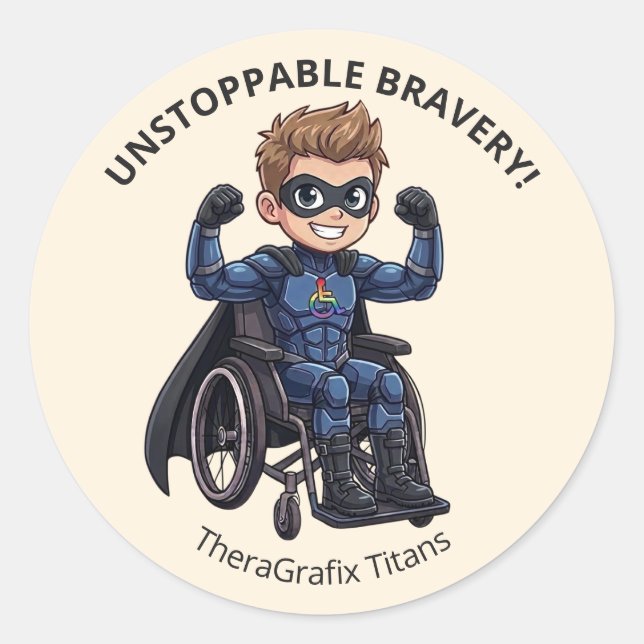 Autocollant de récompense de super-héros de bravou (Devant)