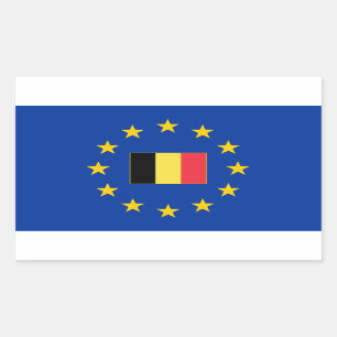 Autocollant de rectangle de la Belgique d'Union