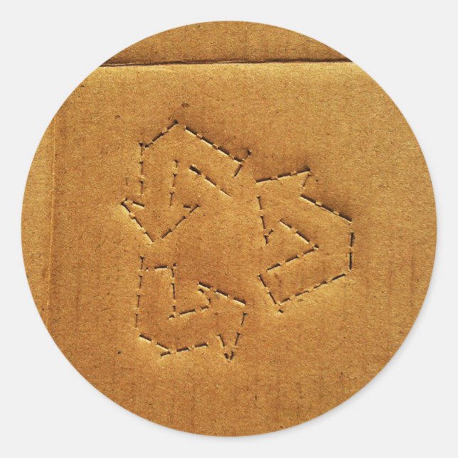 autocollant de recyclage de carton (Devant)