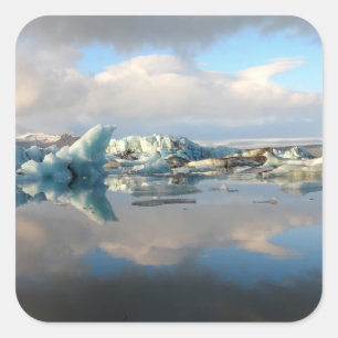 Autocollant de réflexion de lac de Jokulsarlon