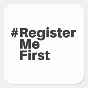 Autocollant de #registermefirst (1)