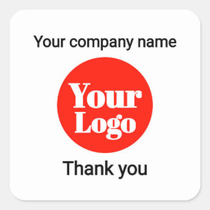 Autocollant de remerciement avec logo personnalisé